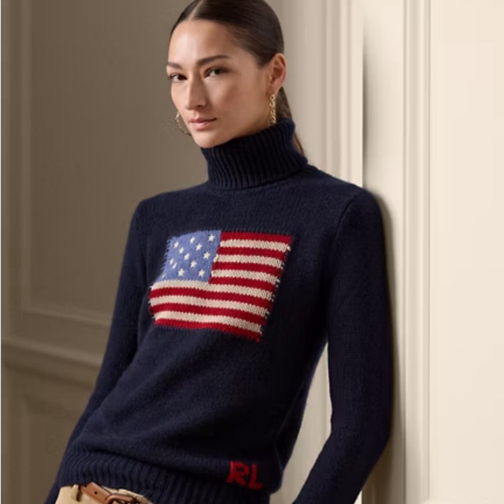 Ralph Lauren cashmere flag sweater